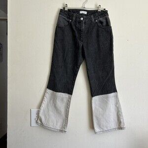 JW Anderson TR0020 PG0255  FLARED JEANS Bicolor Denim Pants